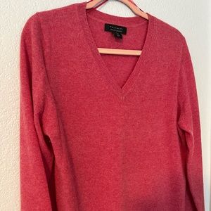 Cashmere V neck sweater.